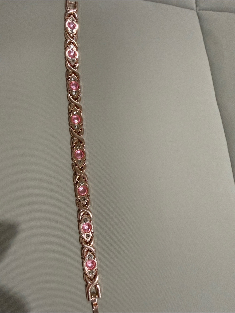 Pink Crystal Link Bracelet - Women Jewelry